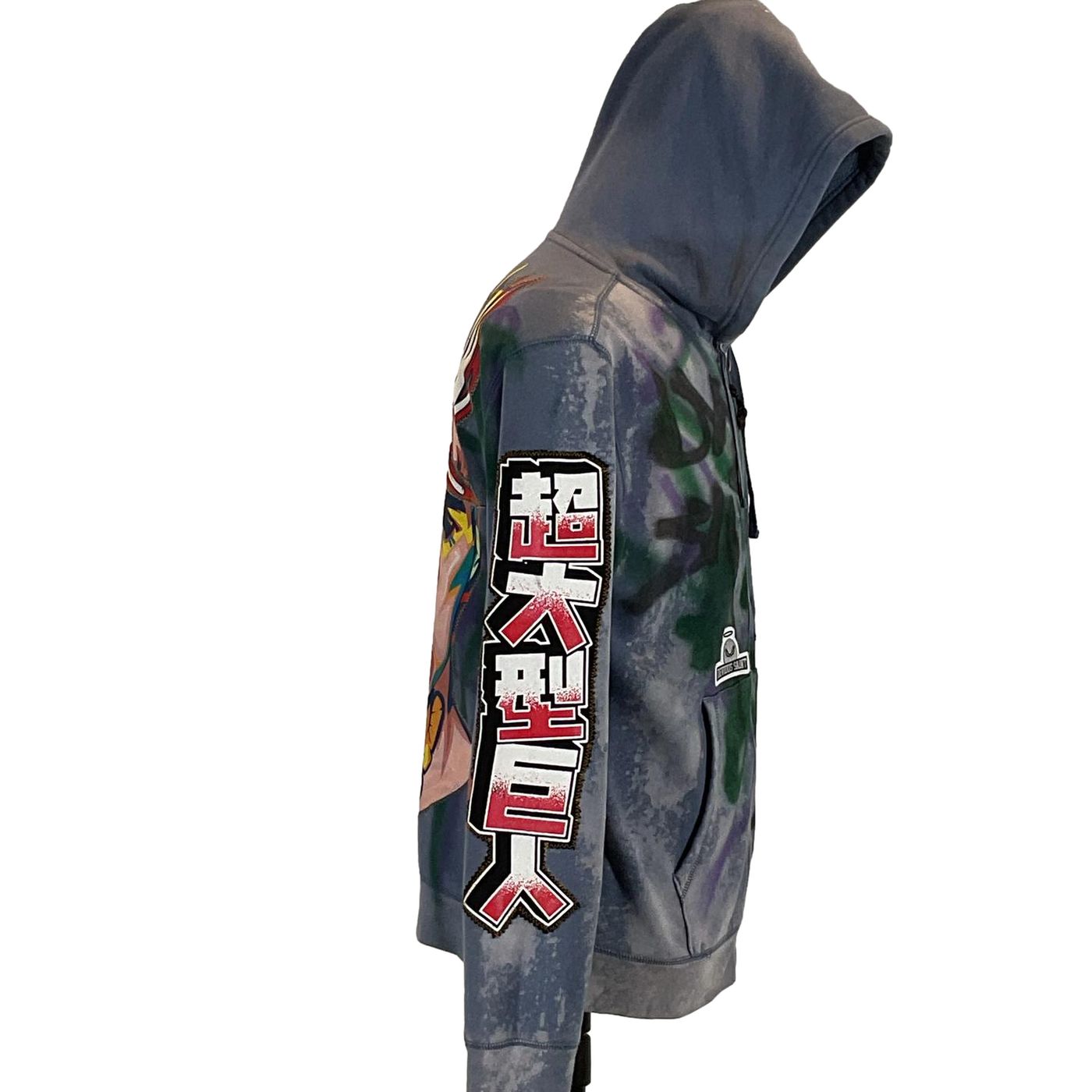 BOY ANIME Custom Men's Hoodie with hood and zipper, showcasing bold and unique design, reflecting DEVIOUS SAINT's wearable art ethos.