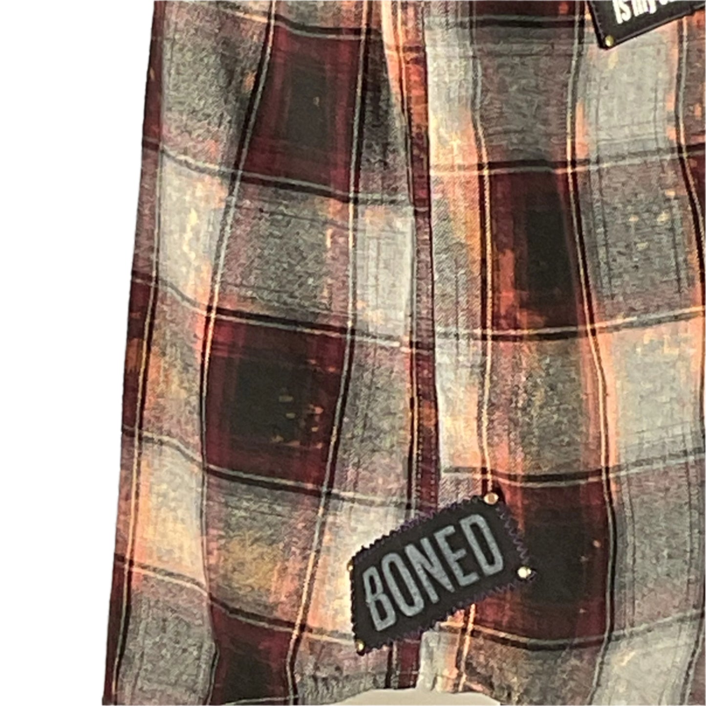 Men's custom long-sleeve flannel shirt with a BE KIND message, featuring a plaid pattern, perfect for embodying unique style and positivity.