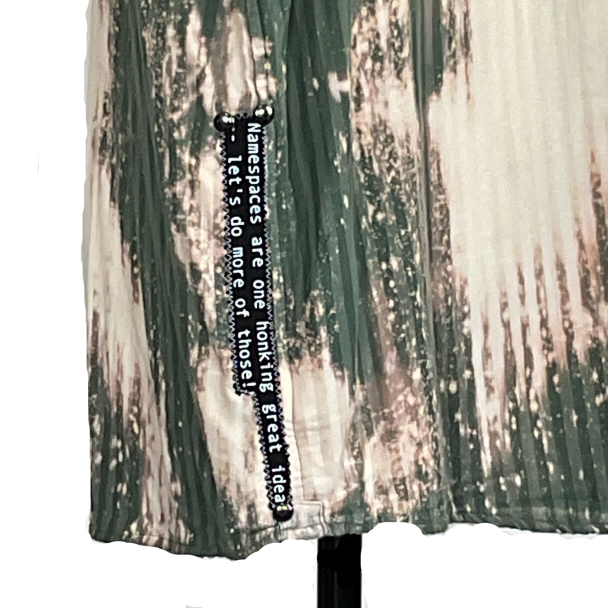 PATCHWORK BEAR | Men's Custom BEAR SIZE Sleeveless Shirt | 3 XL features a painted, corrugated design with green and pink brush strokes, embodying bold, unique wearable art.