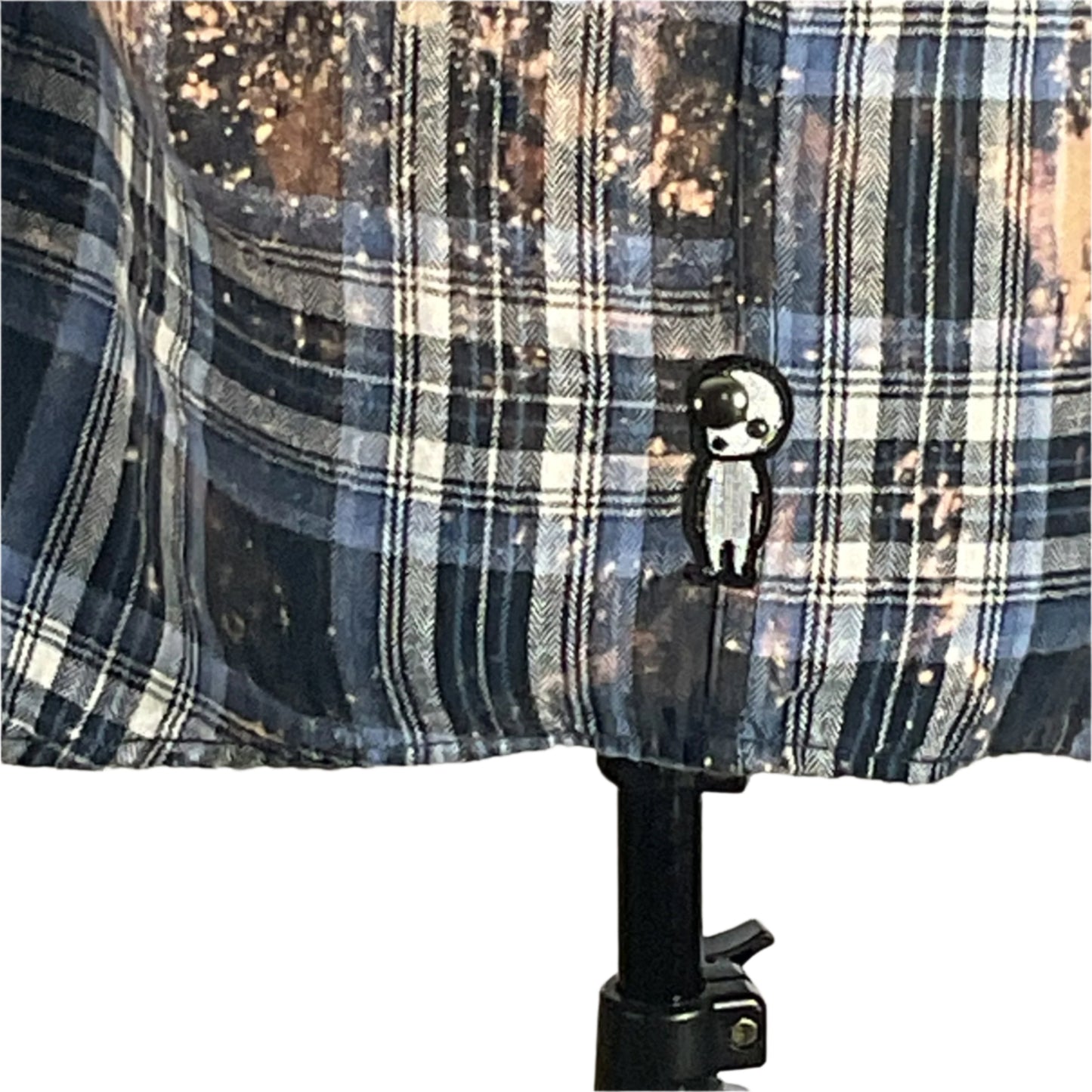 Iron Maiden Men's Custom Long-Sleeve Flannel Shirt in XL, featuring bold, unique design with a cartoon animal graphic, embodying DEVIOUS SAINT's distinctive, artistic style.