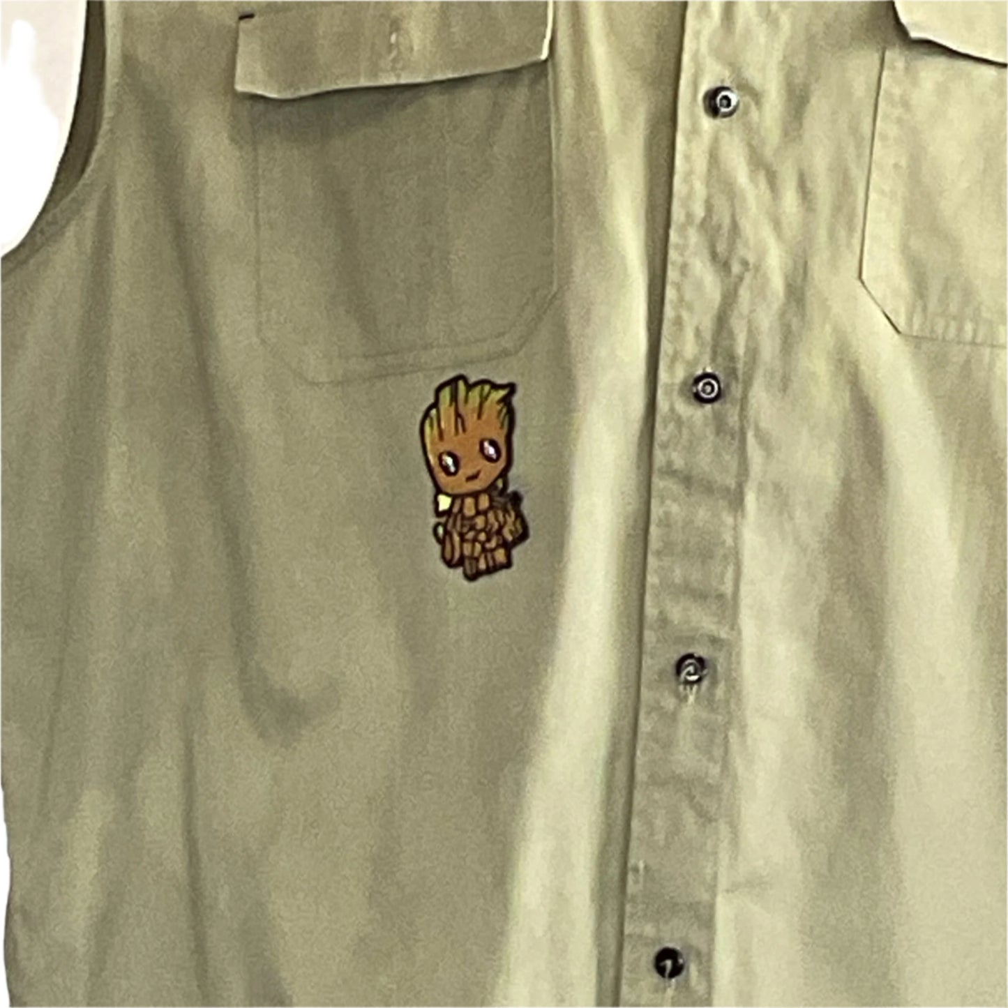 Men's Custom BEAR SIZE 3XL Sleeveless Shirt featuring a bold gummy bear police mugshot design, embodying playful yet edgy style with expert craftsmanship by DEVIOUS SAINT.