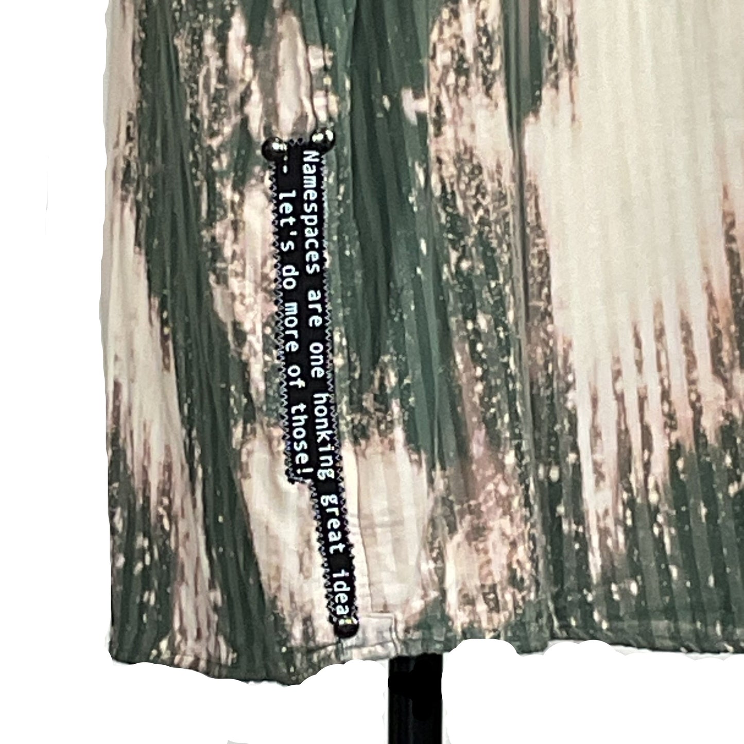 PATCHWORK BEAR | Men's Custom BEAR SIZE Sleeveless Shirt | 3 XL features a painted, corrugated design with green and pink brush strokes, embodying bold, unique wearable art.